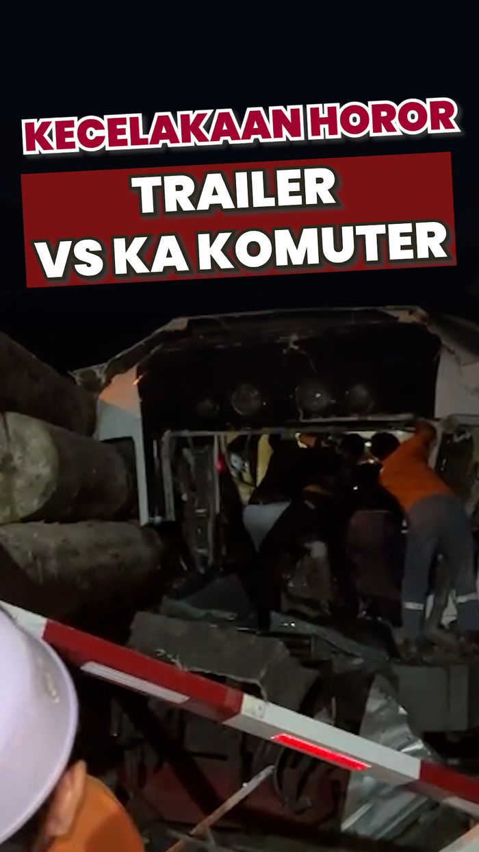 Video: Kecelakaan Horor Trailer-KA Komuter di Gresik, Asisten Masinis Tewas