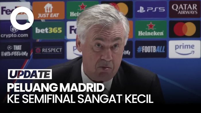Video Ancelotti Ragu Madrid ke Semifinal Liga Champions: Peluangnya Sangat Kecil