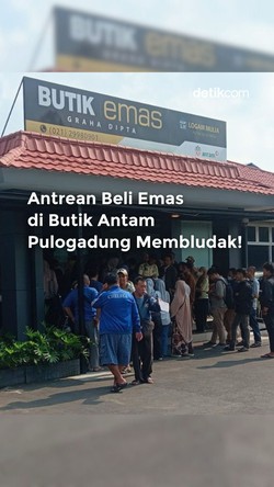 Antrean Beli Emas di Butik Antam Pulogadung Membludak!