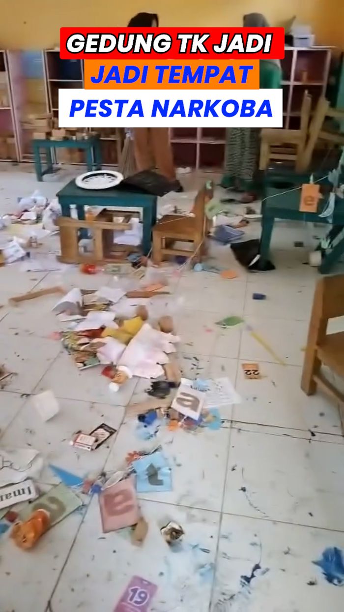 Video: Viral Gedung Sekolah TK di Pelalawan Riau Jadi Lokasi Pesta Sabu dan Miras