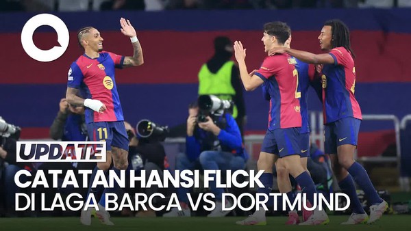 Video: Barcelona Bantai Dortmund 4-0, Tapi Hansi Flick Masih Beri Catatan