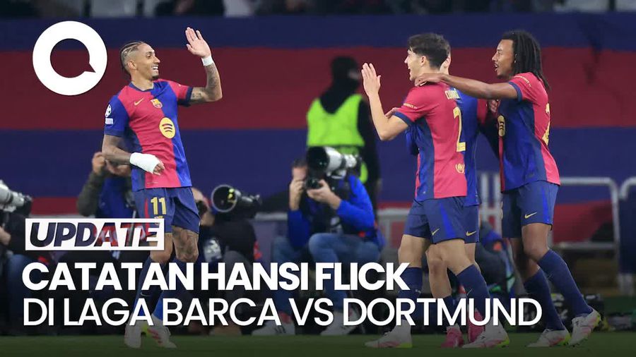 Video: Barcelona Bantai Dortmund 4-0, Tapi Hansi Flick Masih Beri Catatan