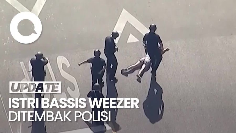 Video Detik-detik Istri Bassis Weezer Ditembak Polisi