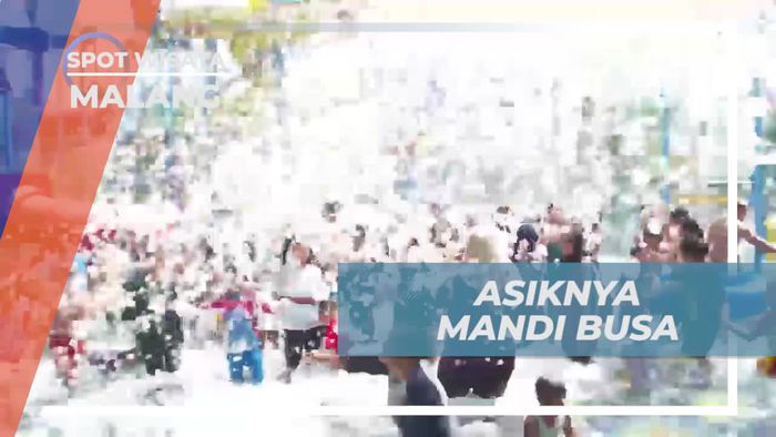 Bergembira dan Bermanja dengan Mandi Busa di Hawai Waterpark, Malang