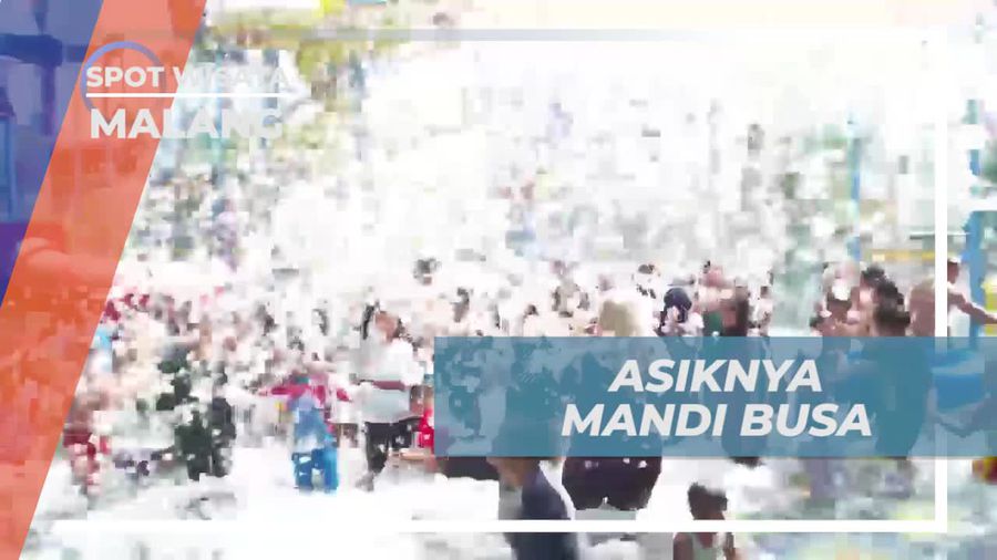 Bergembira dan Bermanja dengan Mandi Busa di Hawai Waterpark, Malang