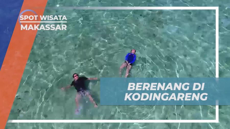 Berenang Ceria di Air Jernih Pulau Kodingareng Keke, Makassar