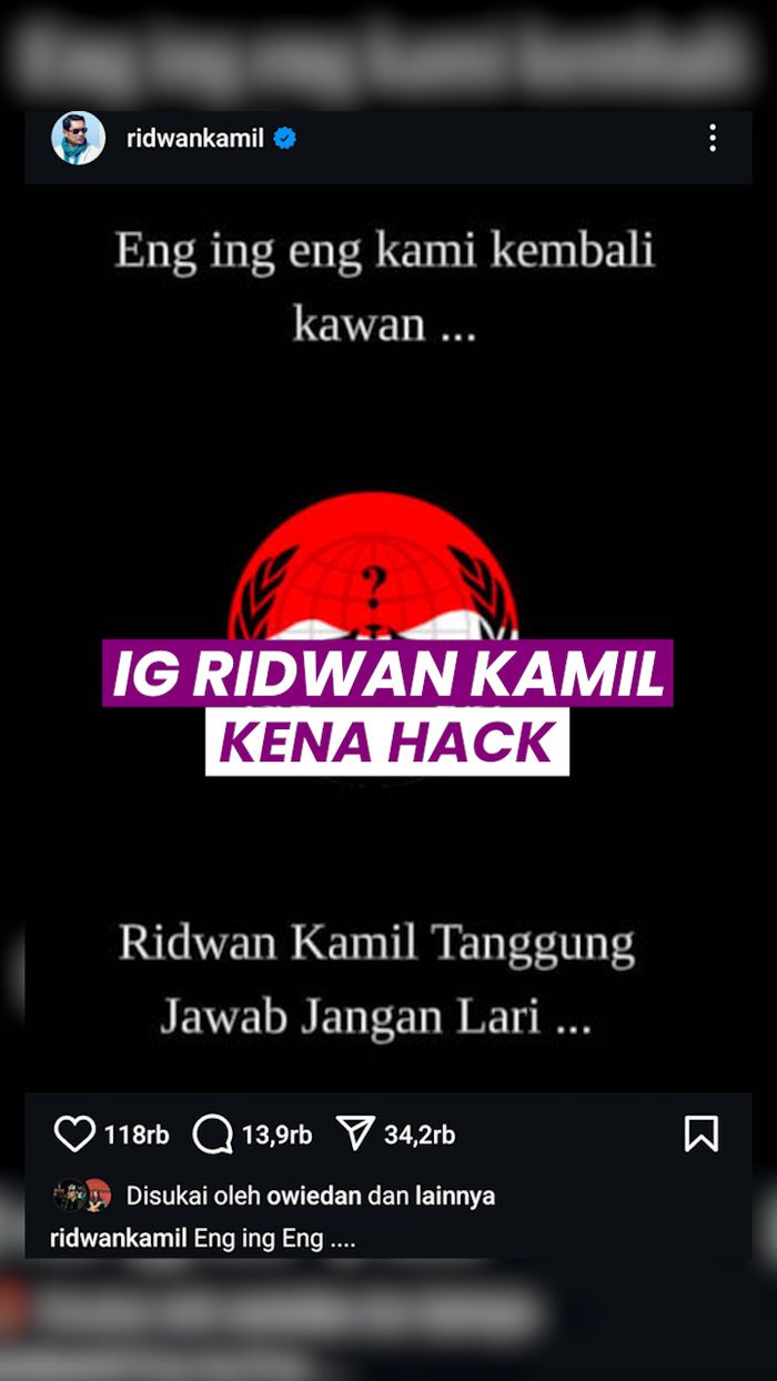 Video: Akun Instagram Ridwan Kamil Kena Hack!