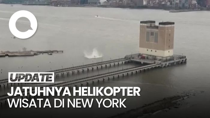 Video: Detik-detik Jatuhnya Helikopter Wisata di Sungai Hudson, New York