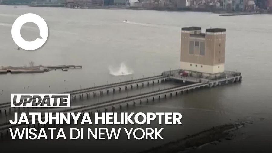 Video: Detik-detik Jatuhnya Helikopter Wisata di Sungai Hudson, New York