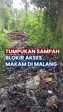 Video: Heboh Akses Makam di Malang Tertutup Tumpukan Sampah, Pelaku Diburu Polisi