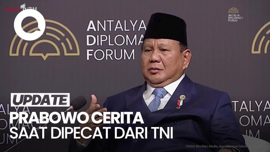 Video: Prabowo Cerita Patuh saat Dipecat dari TNI di Antalya Forum Turkiye