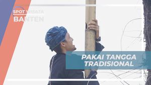 Pelajari Cara Menggunakan Tangga Tradisional untuk Mengambil Air Nira, Banten