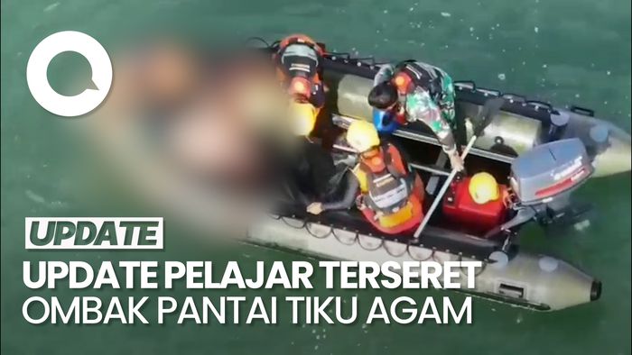 Video 2 Pelajar yang Terseret Ombak di Pantai Tiku Ditemukan Meninggal