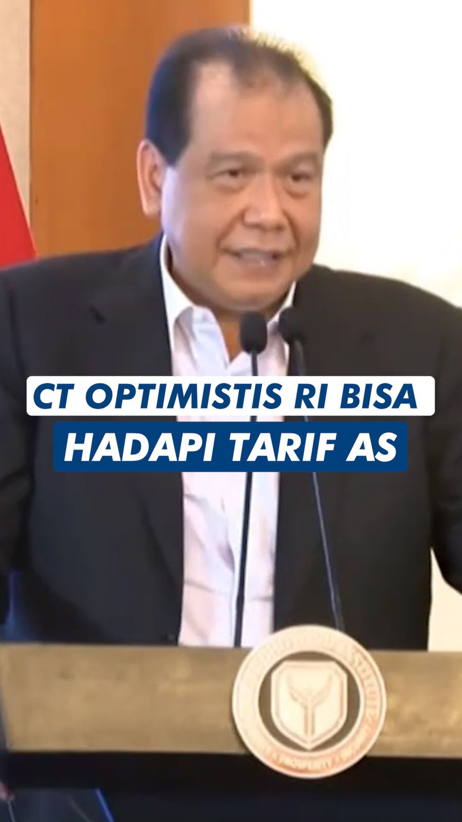 Video CT Yakin Indonesia Dapat Atasi Masalah Tarif Tinggi AS