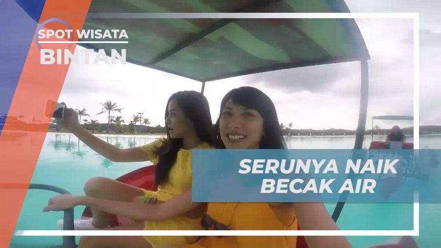 Bersenang-Senang Naik Becak Air yang Santai di Treasure Bay, Bintan