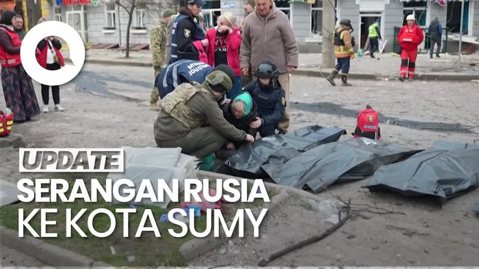 Video: Ngerinya Serangan Rusia di Kota Sumy Ukraina, 24 Tewas-84 Luka