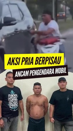 Video: Heboh Pria Bermotor di Pekanbaru Ancam Pengendara Mobil dengan Pisau