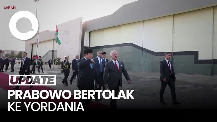 Video Prabowo ke Yordania: Dikawal 2 Pesawat Tempur dan Disambut Raja Abdullah II