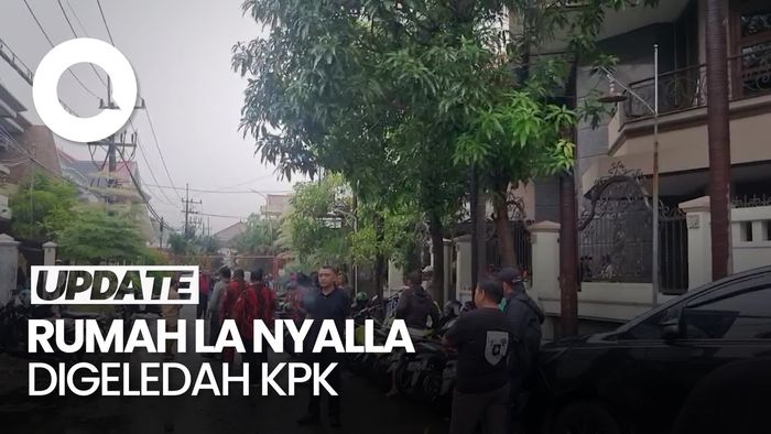 Video Rumah La Nyalla Digeledah KPK, Anggota Pemuda Pancasila Berjaga