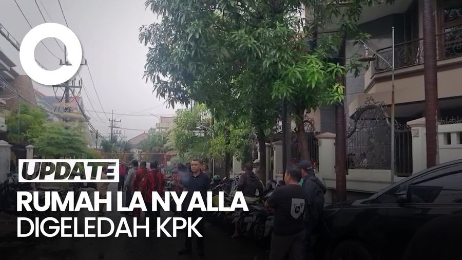 Video Rumah La Nyalla Digeledah KPK, Anggota Pemuda Pancasila Berjaga