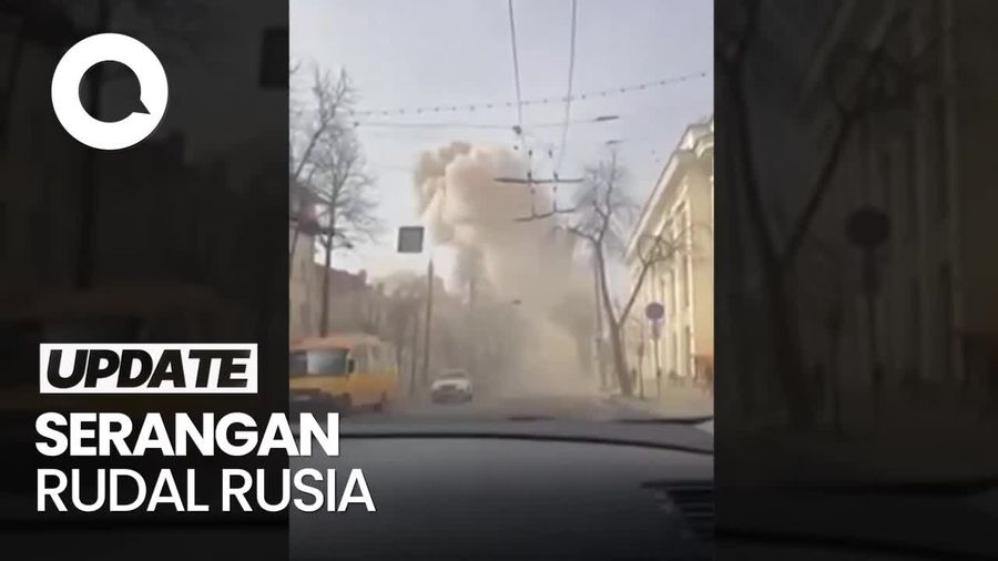 Video: Detik-detik Rudal Rusia Hantam Jantung Kota Sumy Ukraina