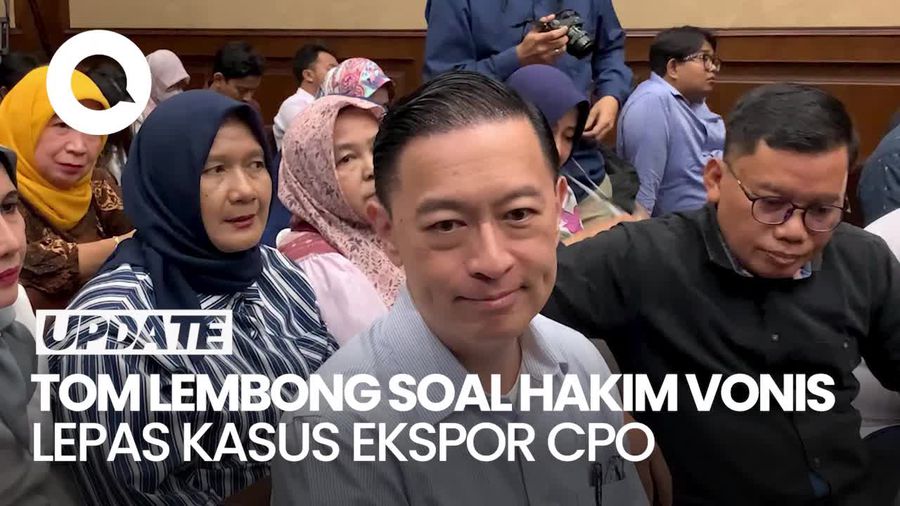 Video Tom Lembong soal Hakim Vonis Lepas Kasus Ekspor CPO: Patut Disesalkan