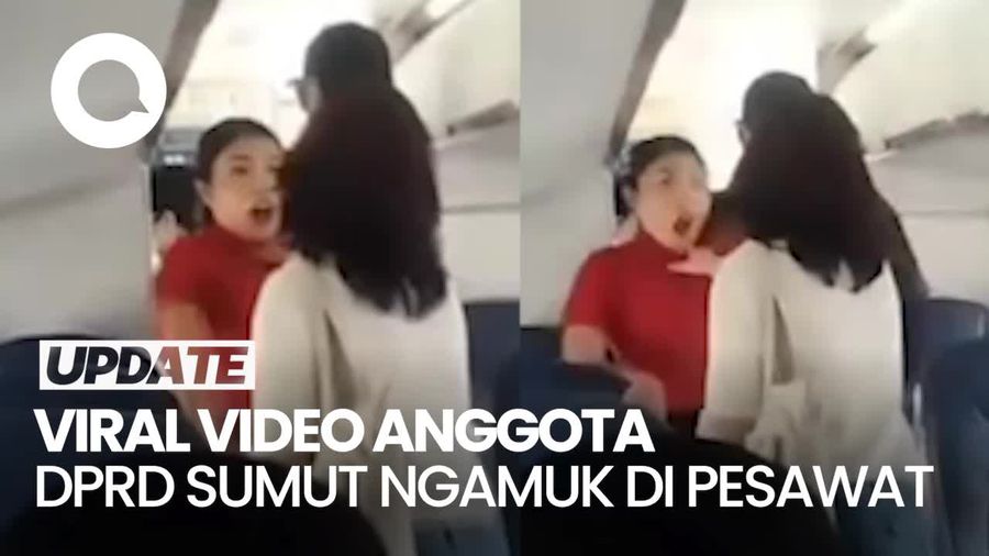 Video: Viral Anggota DPRD Sumut Ngamuk dan Coba Cekik Pramugari di Pesawat
