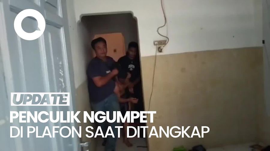 Video: Momen Penculik Anak 13 Tahun di Jaktim Ngumpet di Plafon Saat Ditangkap