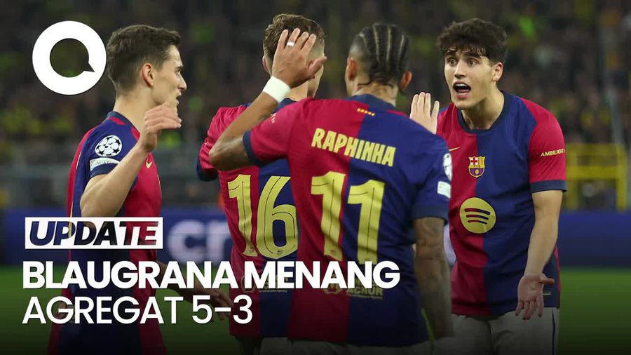 Video: Barcelona Melaju ke Semifinal Meski Kalah 1-3 dari Dortmund