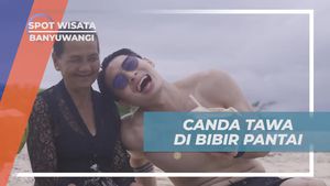Tetap Ceria dengan Canda Tawa di Bibir Pantai Pulau Tabuhan di Banyuwangi
