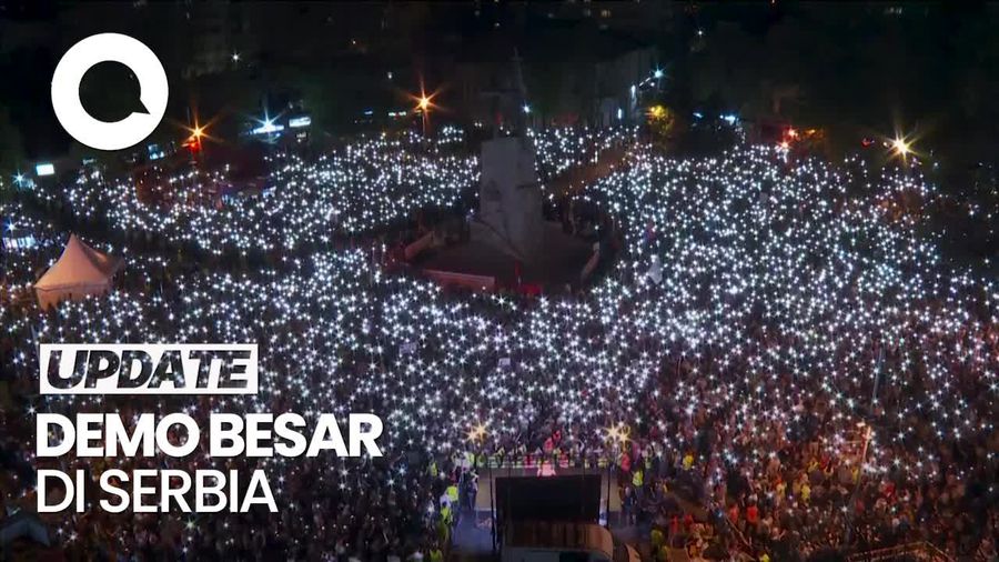 Video: Aksi Protes Besar-besaran Mahasiswa Anti-Pemerintah di Serbia