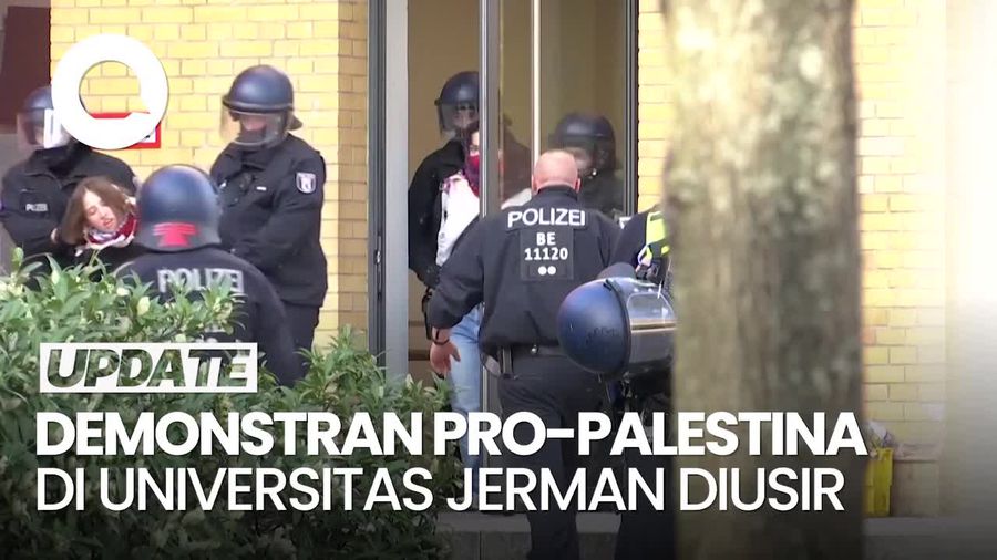 Video: Polisi Jerman Usir Demonstran Pro-Palestina di Universitas Humboldt