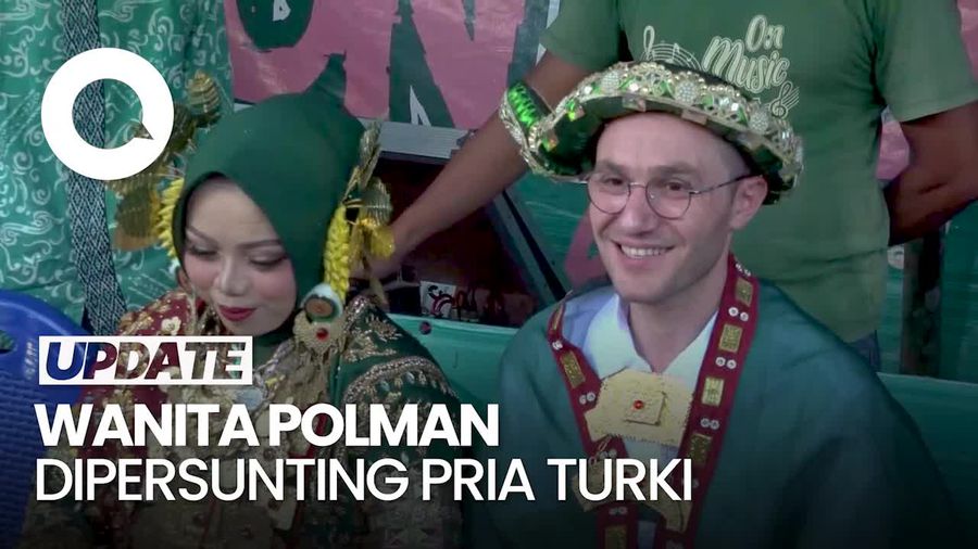 Video Momen Pernikahan Wanita Polman dan Pria Turki dengan Adat Mandar