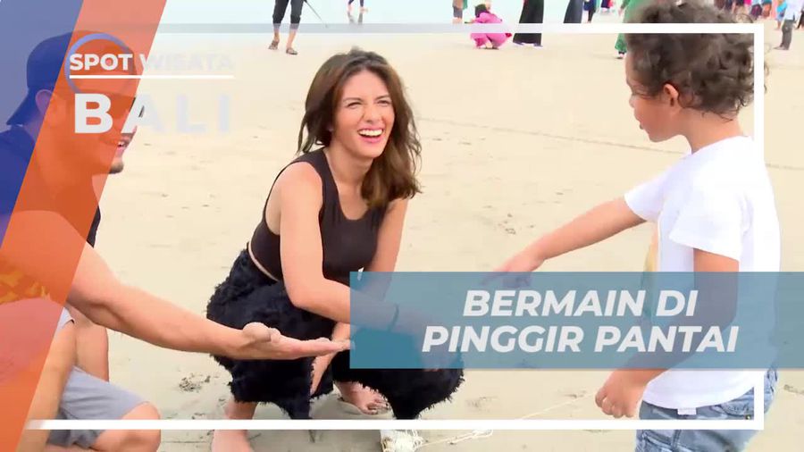 Bermain Layangan dan Pasir di Pantai Kuta yang Ceria, Bali