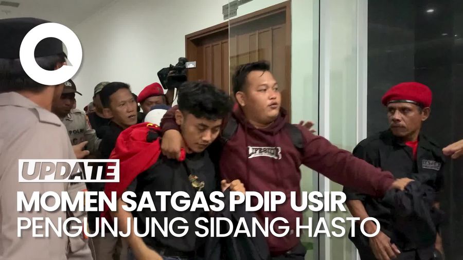 Video: Sidang Hasto Memanas, Satgas PDIP Usir Pengunjung Berkaos Adili Hasto
