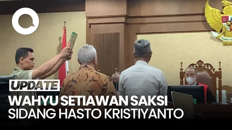 Video: Wahyu Setiawan-Arief Budiman Jadi Saksi Sidang Hasto Kristiyanto 