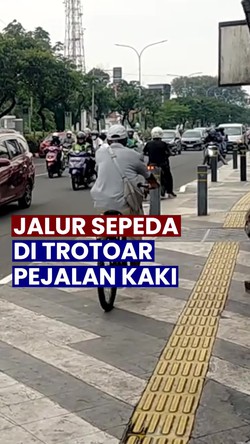 Video: Jalur Sepeda di Jalan Margonda Depok Ada di Atas Trotoar