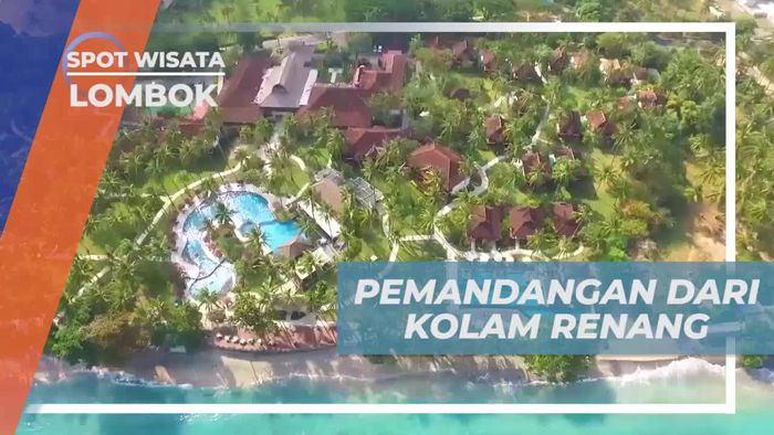 Menikmati Indahnya Pemandangan Dari Kolam Renang Di Lombok
