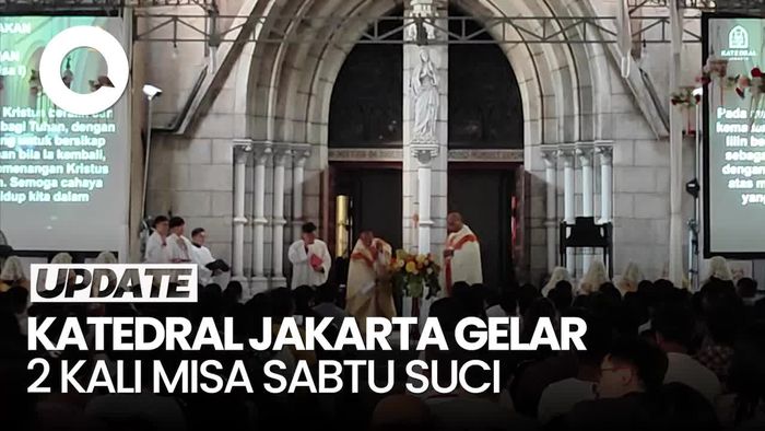Video Katedral Jakarta Gelar 2 Kali Misa di Sabtu Suci Hari Ini