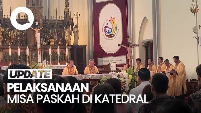 Video: Suasana Khidmat Misa Paskah di Gereja Katedral Jakarta