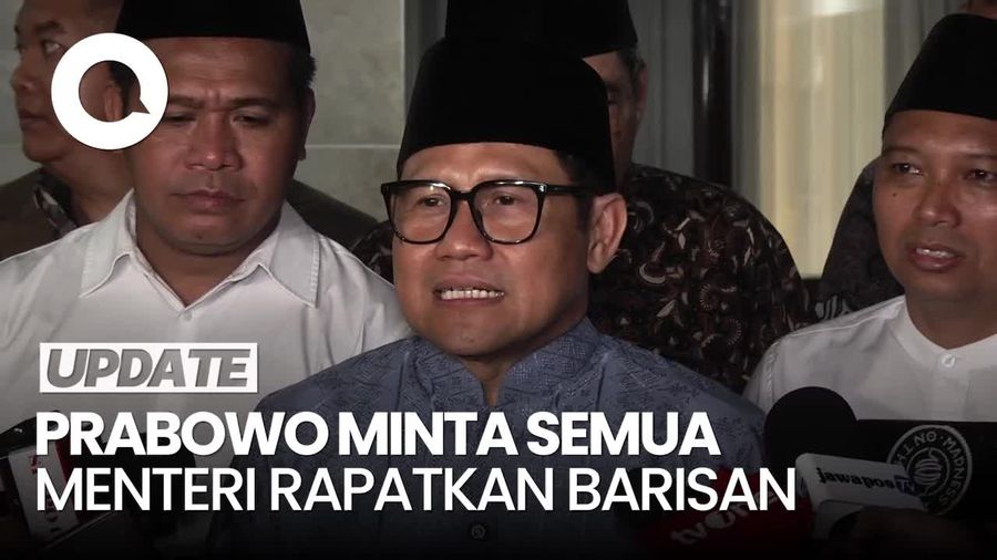 Video Cak Imin Ungkap Pesan Prabowo ke Semua Menteri: Terus Rapatkan Barisan