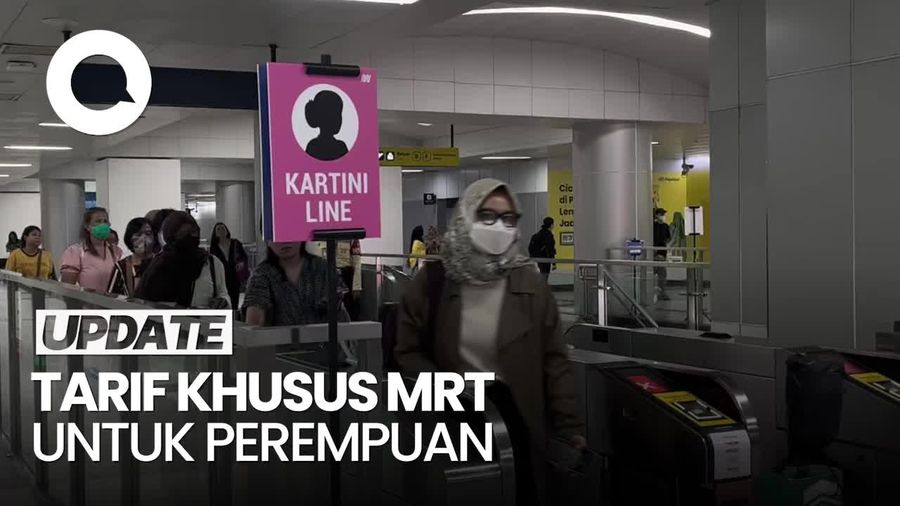 Video: Tarif MRT Rp 1 untuk Perempuan Hari Ini, Ada Jalur Khusus saat Tap Out
