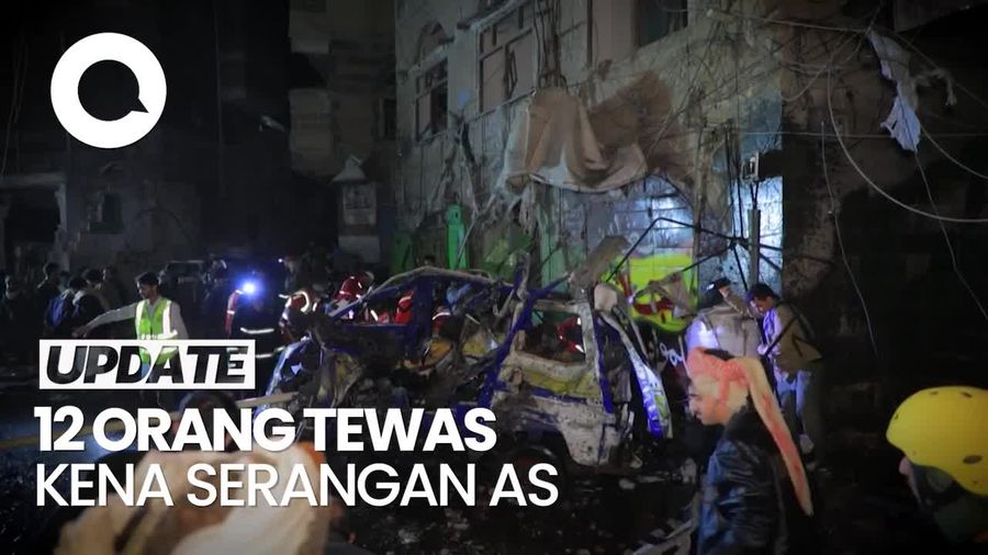 Video 12 Orang Tewas dan 30 Luka-luka Akibat Serangan AS di Yaman