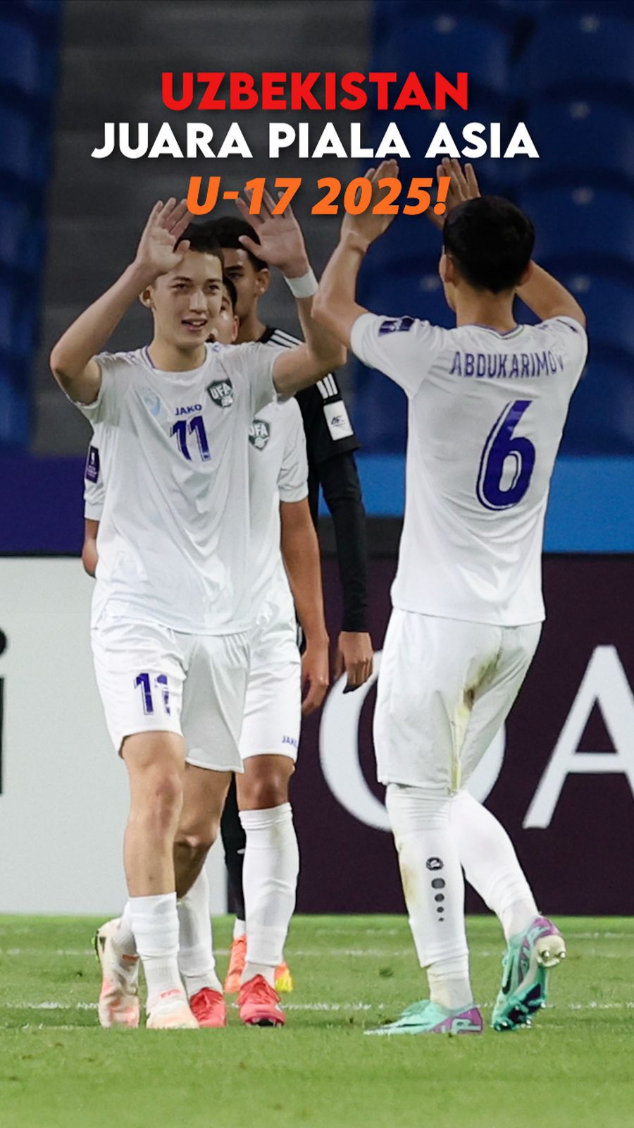 Video Uzbekistan Juara Piala Asia U-17 Usai Bermain dengan 9 Pemain