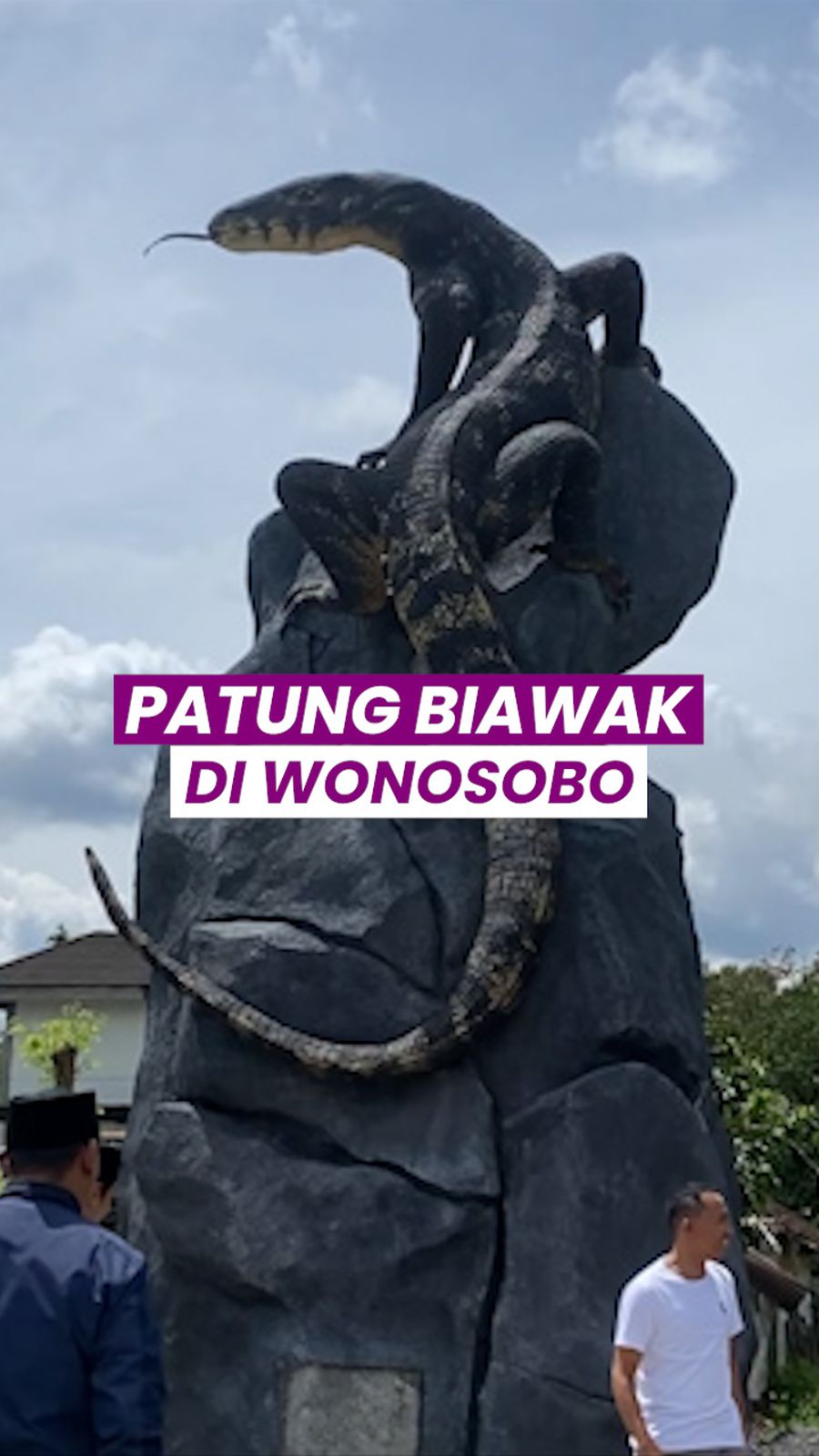  Video: Melihat Patung Biawak di Wonosobo yang Viral gegara Mirip Asli