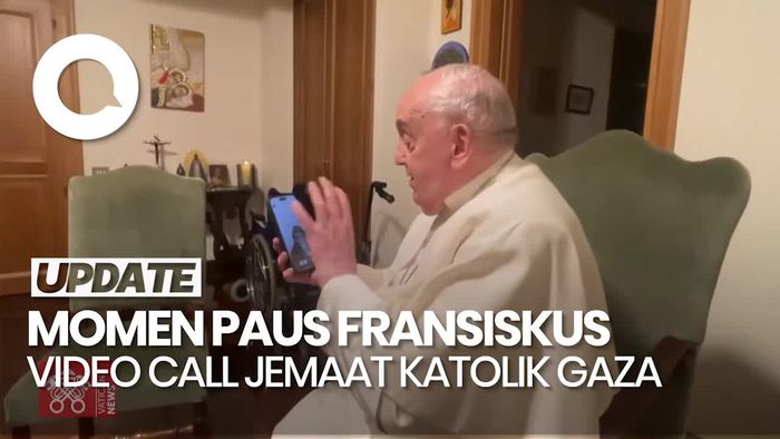 Video: Momen Terakhir Paus Fransiskus Video Call Jemaat Katolik di Gaza
