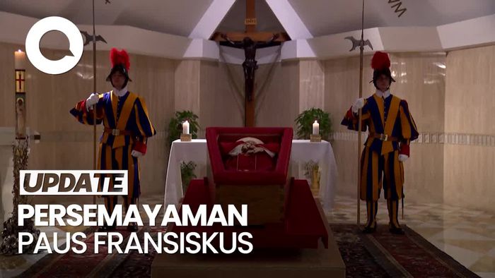 Video: Jenazah Paus Fransiskus dalam Peti Terbuka di Casa Santa Marta