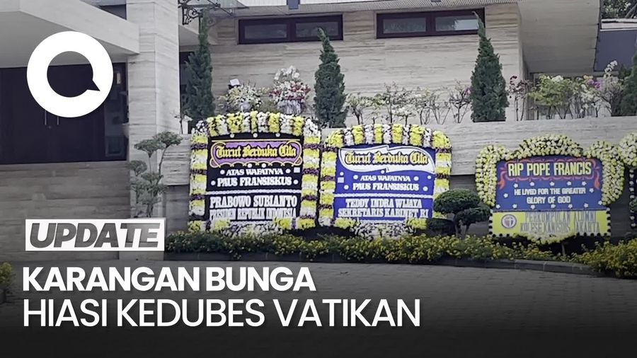 Video: Prabowo Kirim Karangan Bunga untuk Paus Fransiskus ke Kedubes Vatikan