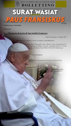 Video: Surat Wasiat Paus Fransiskus Sebelum Meninggal Dunia