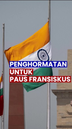 Video: India Kibarkan Bendera Setengah Tiang Hormati Paus Fransiskus